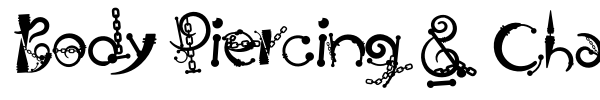 Body Piercing & Chains font preview